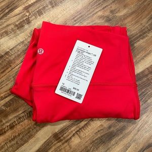 EUC Lululemon align 23” crop LOVE RED